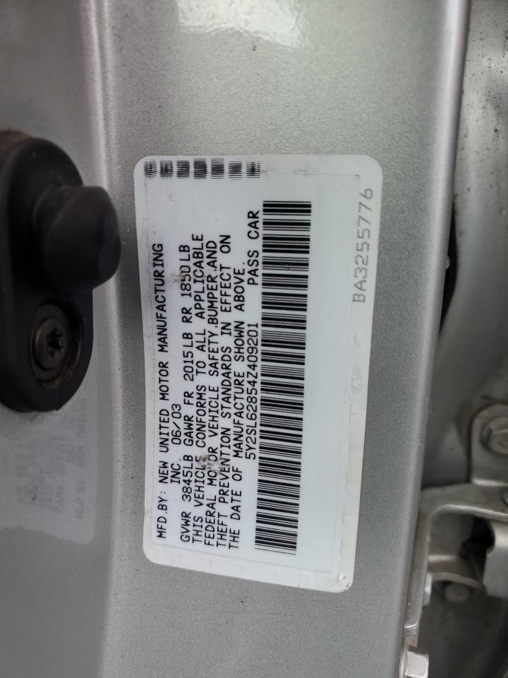 2004 Pontiac Vibe VIN 5Y2SL62854Z409201 Copart auction photo, rear end damage thumbnail 12