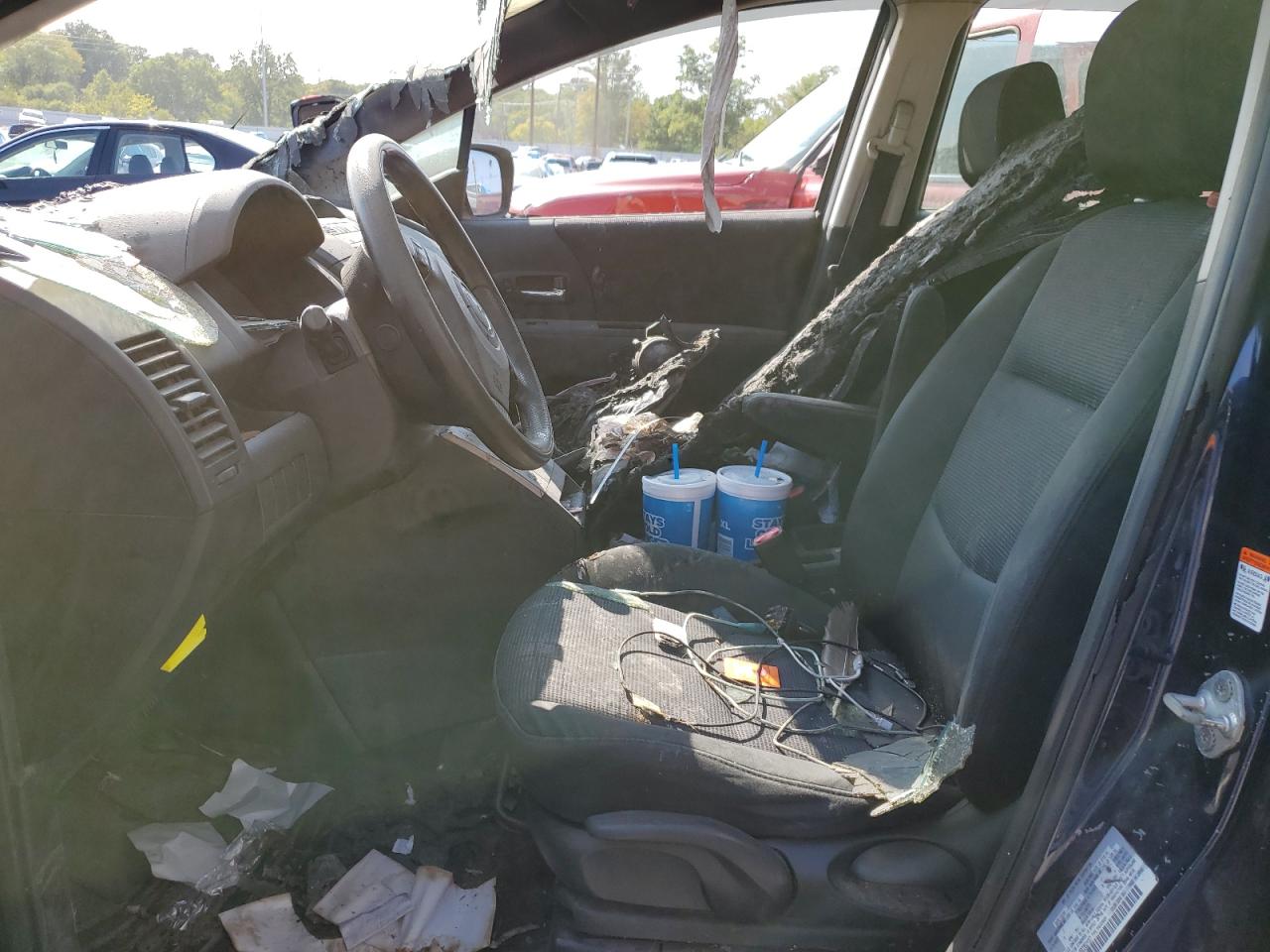 2009 Mazda 5 VIN JM1CR29L390352157 Copart auction photo, burn - engine damage thumbnail 7