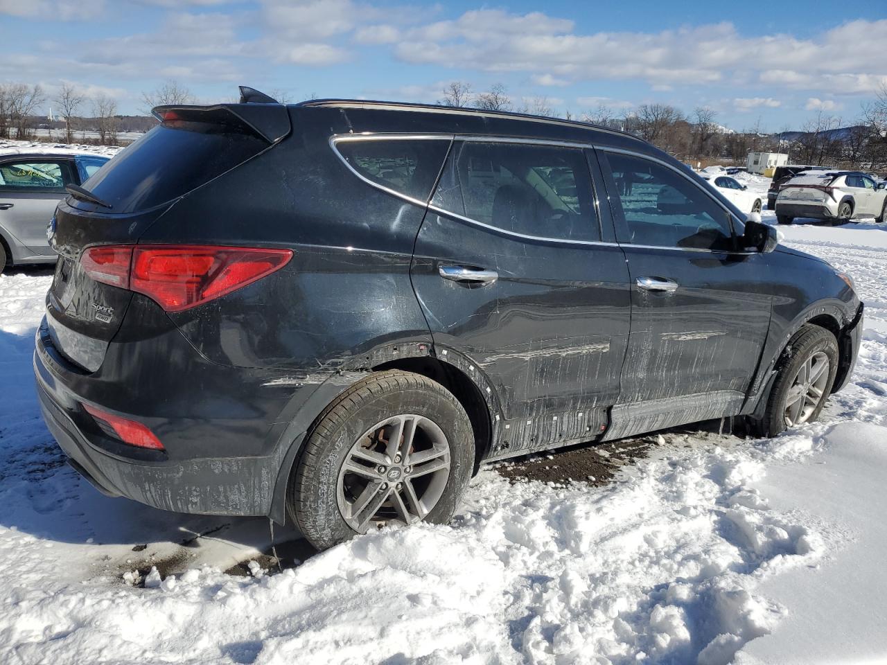 2017 Hyundai Santa Fe VIN 5XYZUDLB7HG445390 Copart auction photo, all over / side damage thumbnail 3
