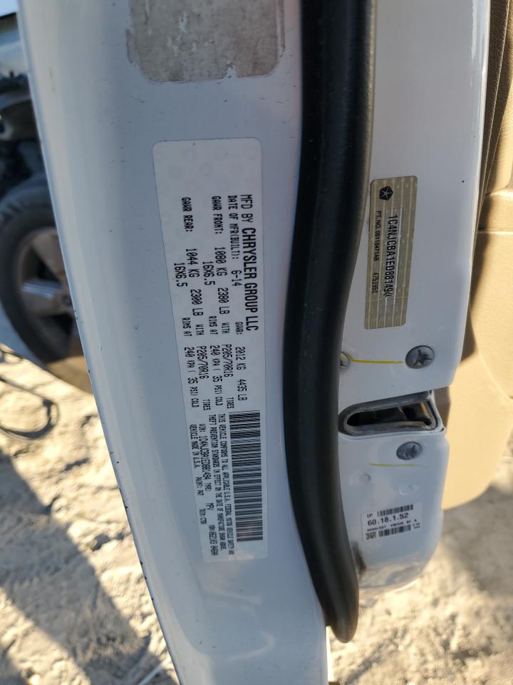 2014 Jeep Compass VIN 1C4NJCBA1ED881494 Copart auction photo, side / front end damage thumbnail 14