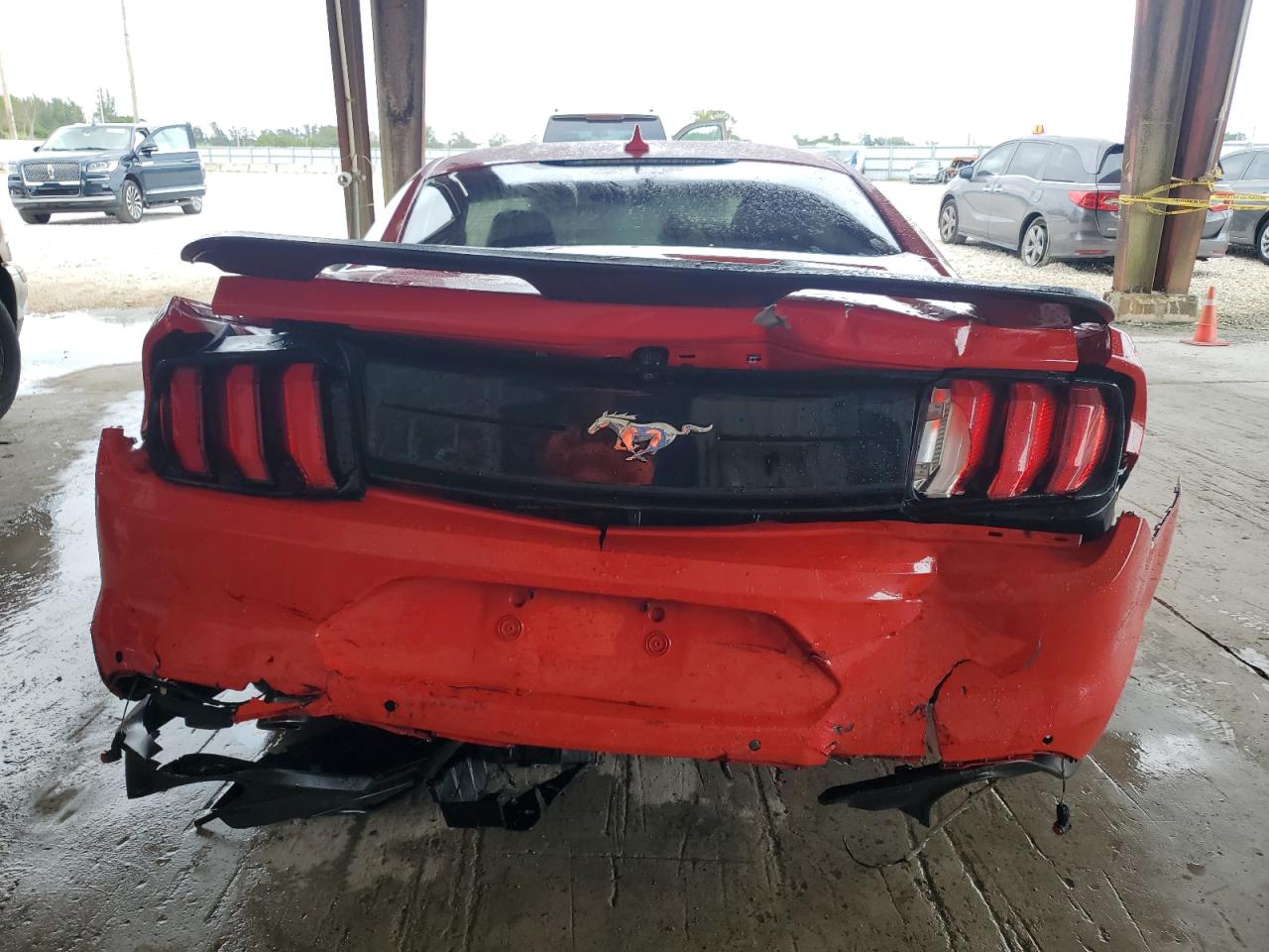 2021 Ford Mustang VIN 1FA6P8TH2M5106485 Copart auction photo, all over damage thumbnail 6