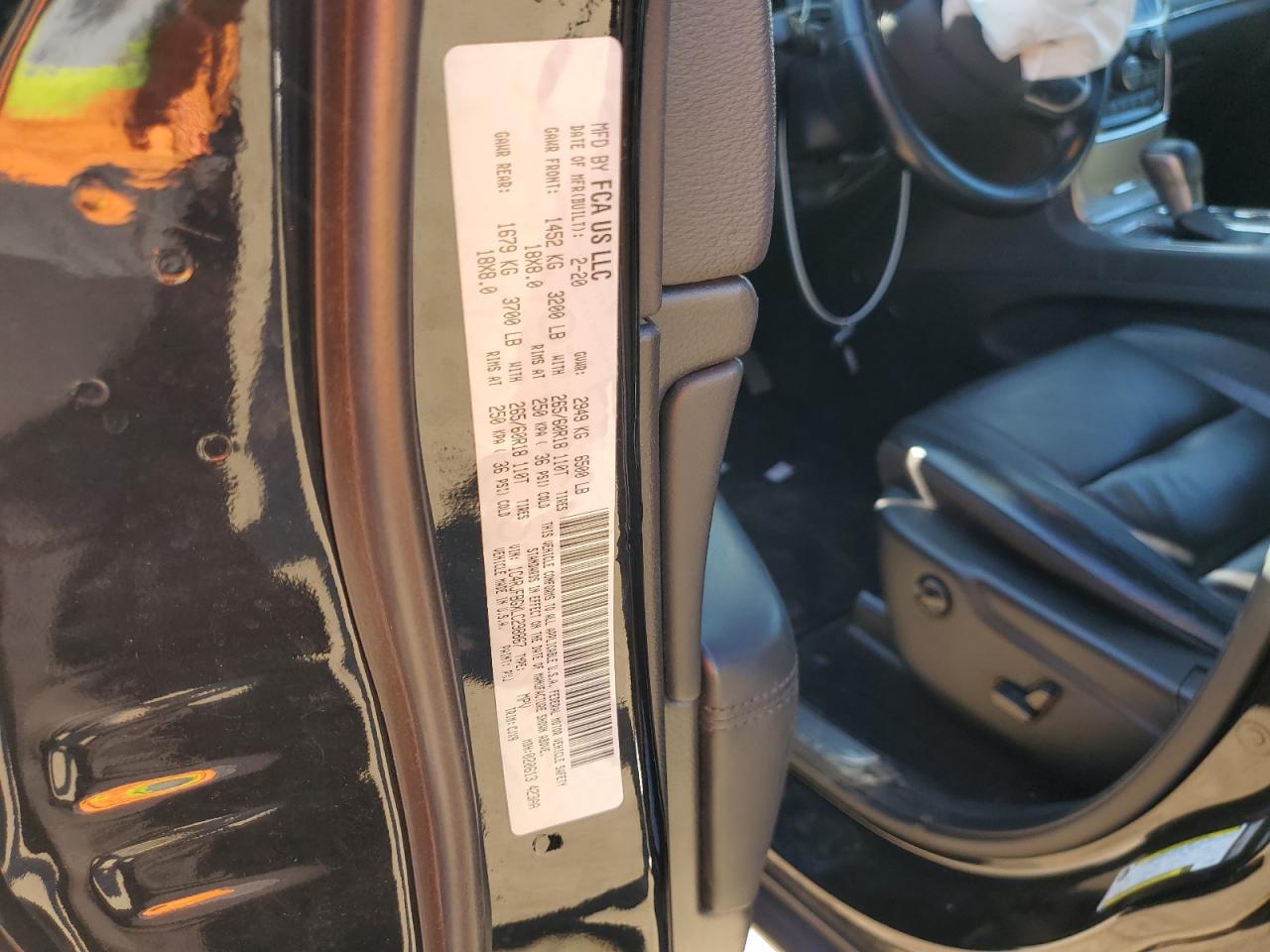 2020 Jeep Grand Cherokee VIN 1C4RJFBGXLC298867 Copart auction photo, front end damage thumbnail 13