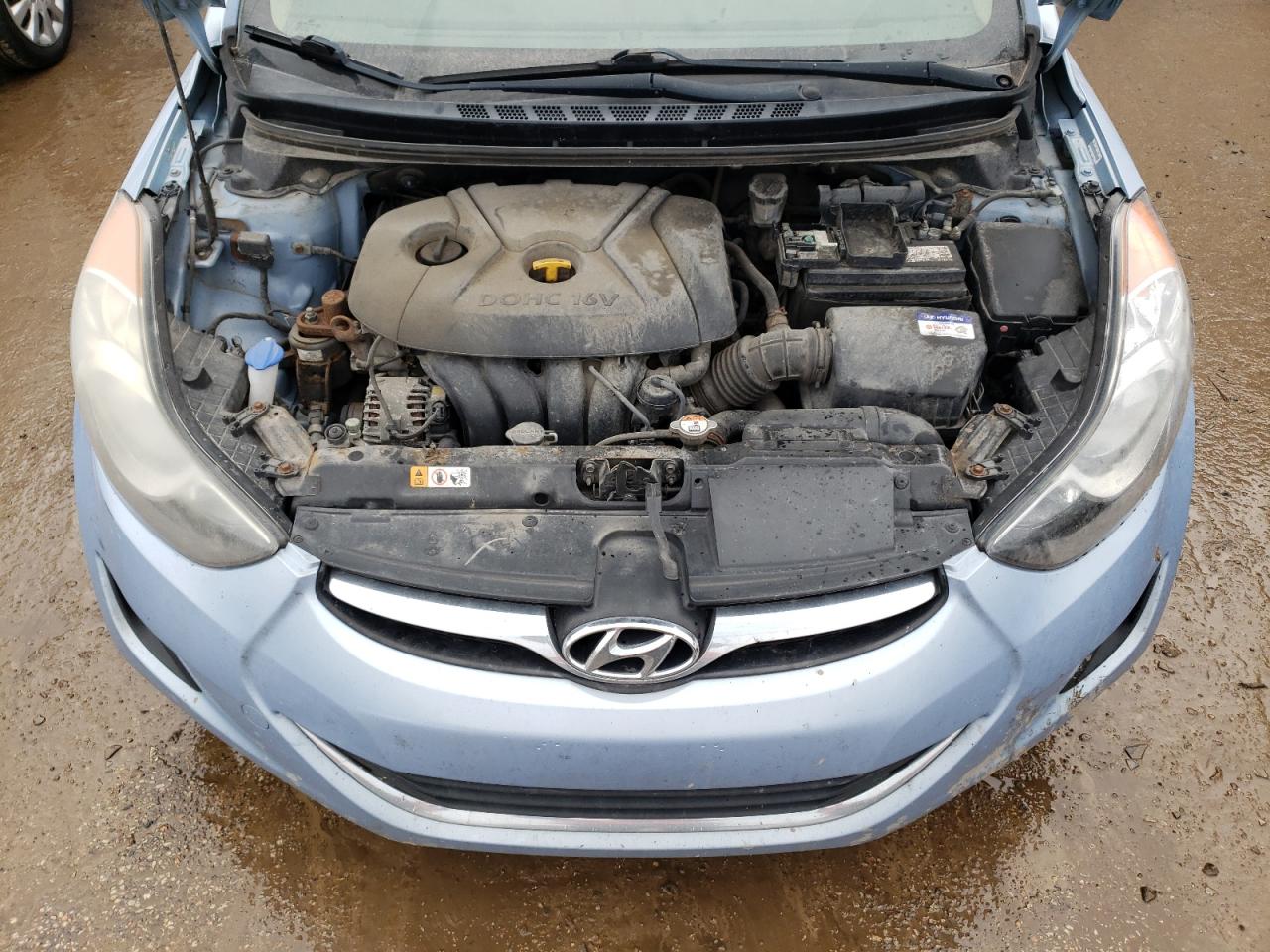 2012 Hyundai Elantra VIN KMHDH4AE2CU363937 Copart auction photo, side / rear end damage thumbnail 11