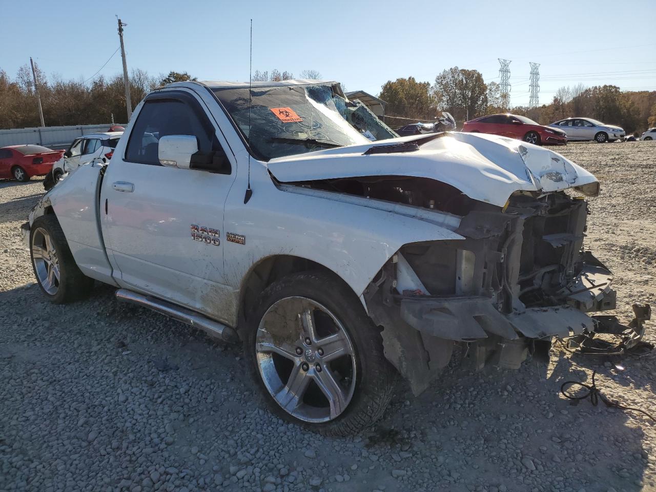 2014 RAM 1500 VIN 3C6JR6CT1EG254636 Copart auction photo, all over damage thumbnail 4