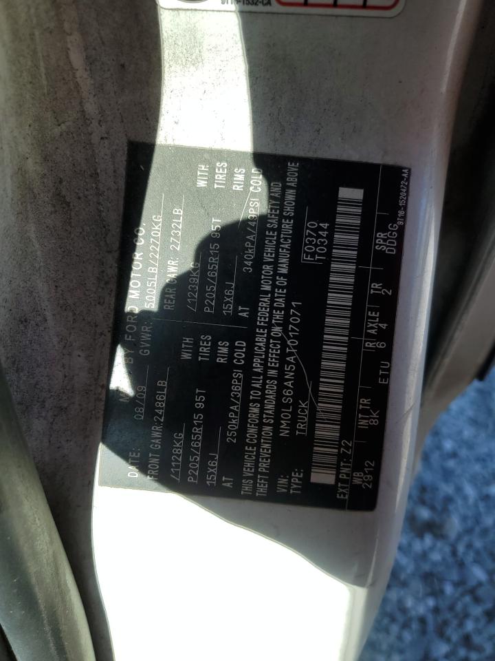 2010 Ford Transit VIN NM0LS6AN5AT017071 Copart auction photo, mechanical damage thumbnail 13