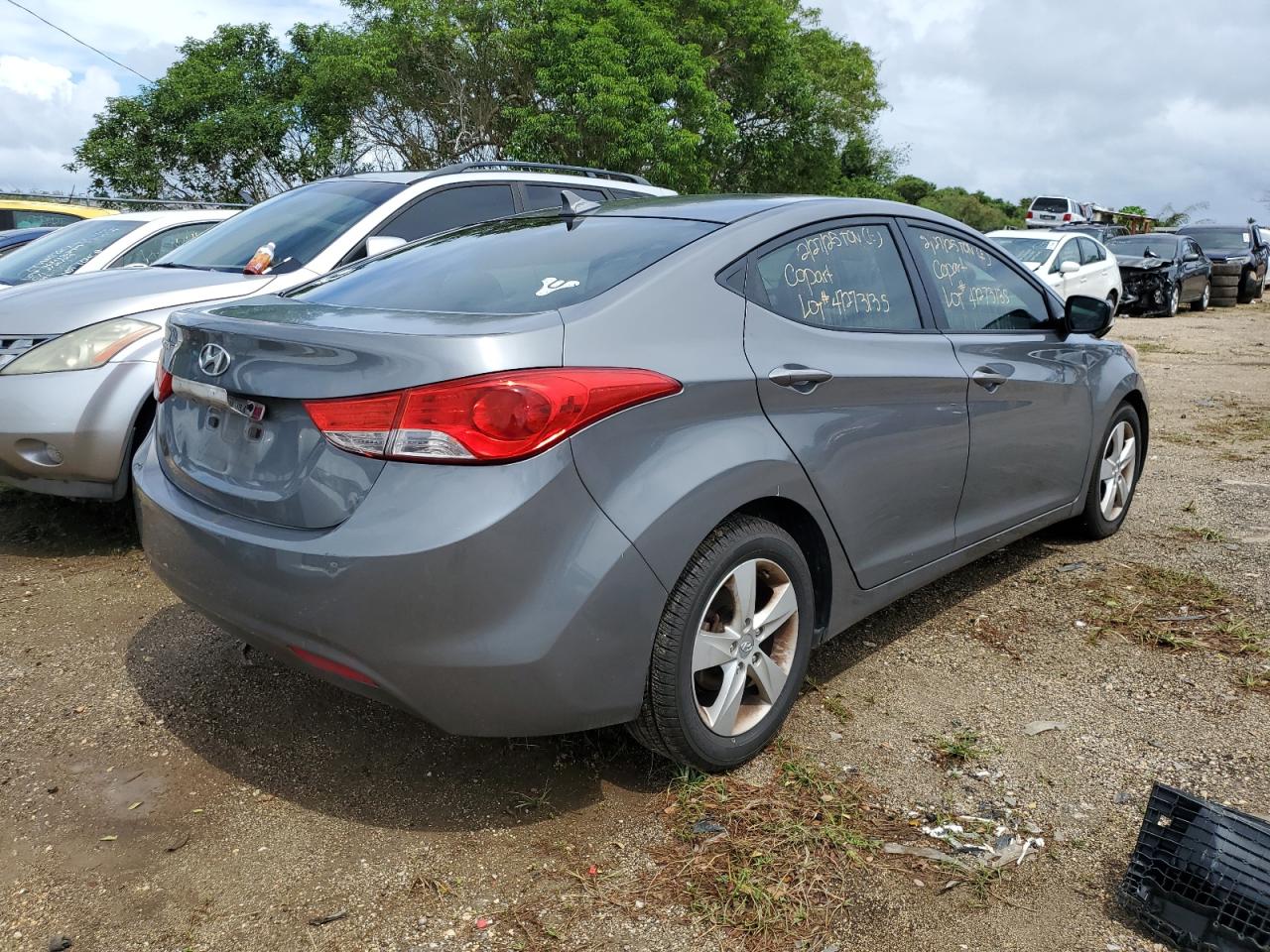 2013 Hyundai Elantra VIN 5NPDH4AE2DH362321 Copart auction photo, front end damage thumbnail 3