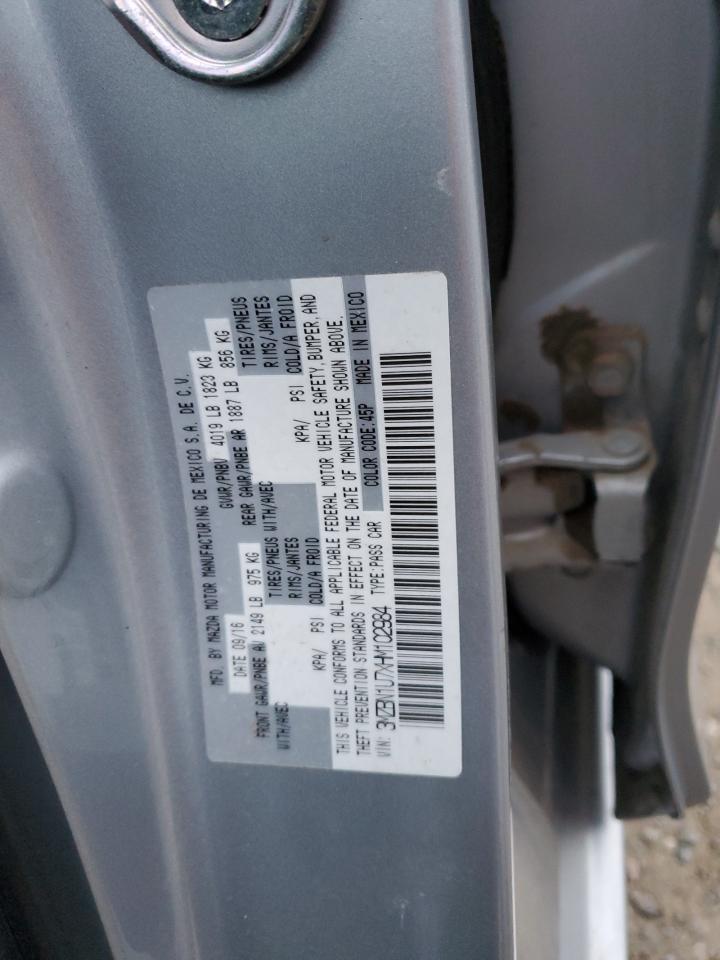 2017 Mazda 3 VIN 3MZBN1U7XHM102984 Copart auction photo, front end / minor dent/scratches damage thumbnail 12