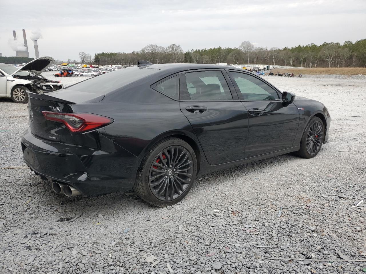 2021 Acura TLX VIN 19UUB7F05MA000654 Copart auction photo, front end / side damage thumbnail 3
