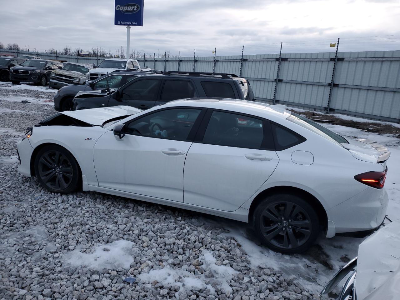 2023 Acura TLX VIN 19UUB5F53PA000639 Copart auction photo, front end / minor dent/scratches damage thumbnail 2