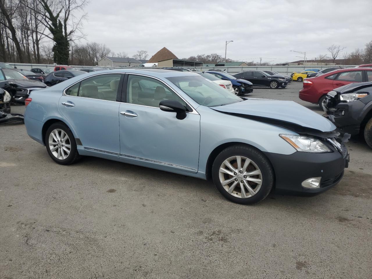 2011 Lexus ES VIN JTHBK1EG7B2424411 Copart auction photo, front end / side damage thumbnail 4