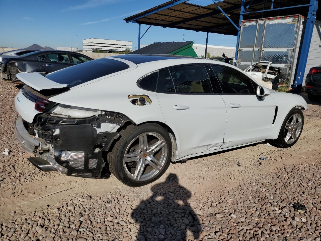 2018 Porsche Panamera VIN WP0AA2A77JL103909 Copart auction photo, front end / rear end damage thumbnail 3