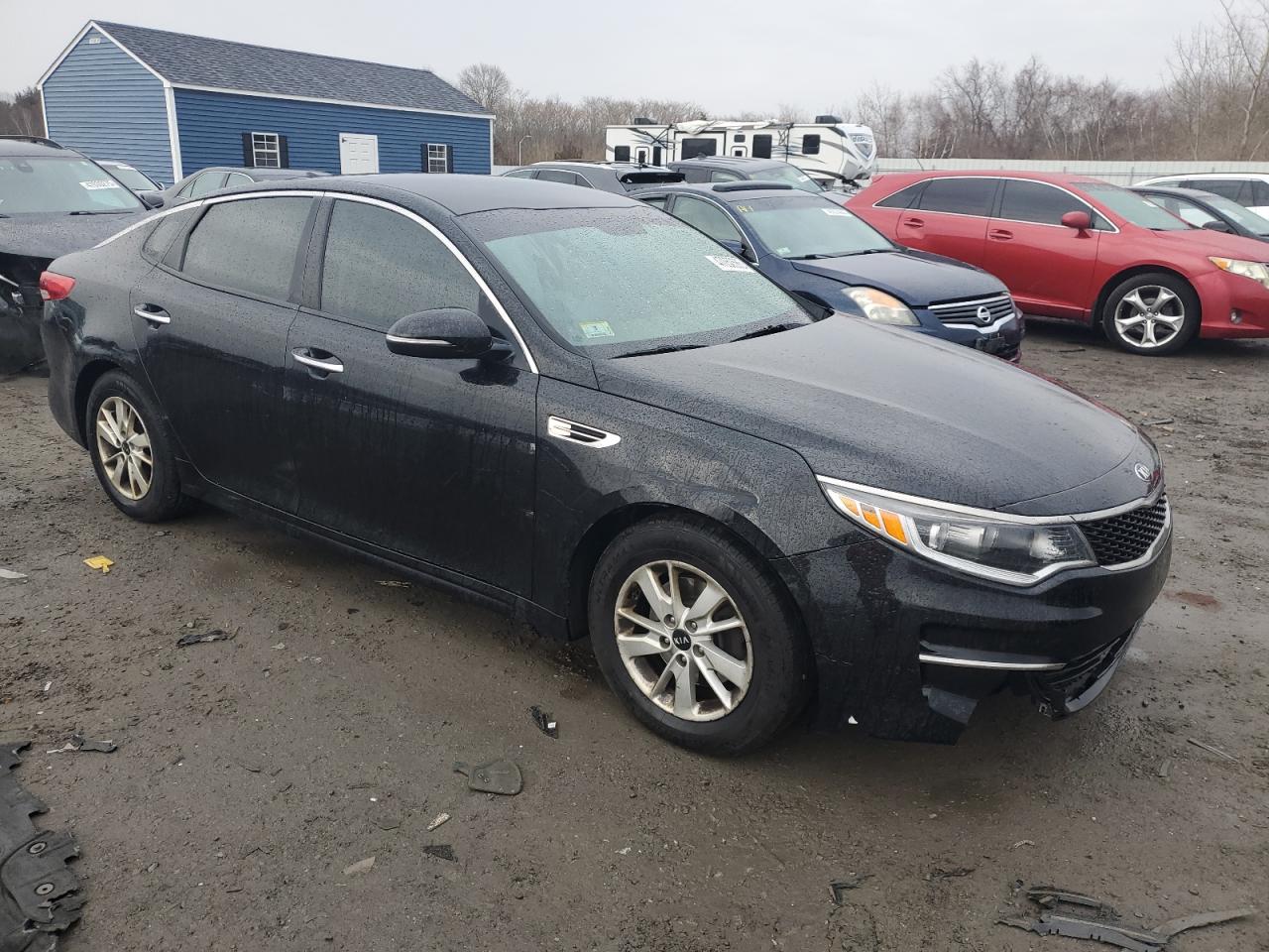 2016 KIA Optima VIN 5XXGT4L3XGG042011 Copart auction photo, front end / side damage thumbnail 4