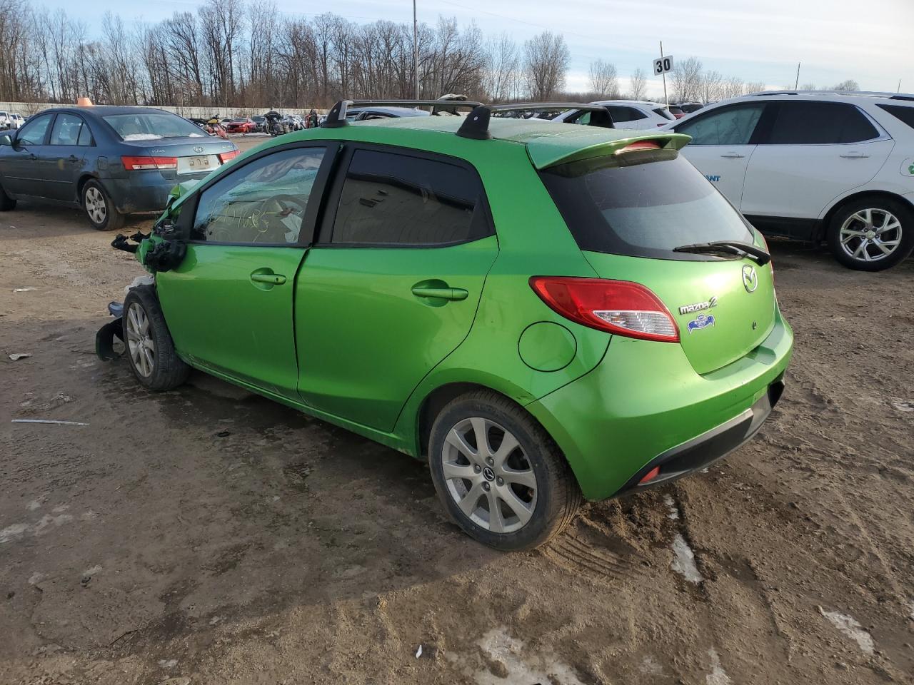 2013 Mazda 2 VIN JM1DE1LY0D0161545 Copart auction photo, front end / side damage thumbnail 2