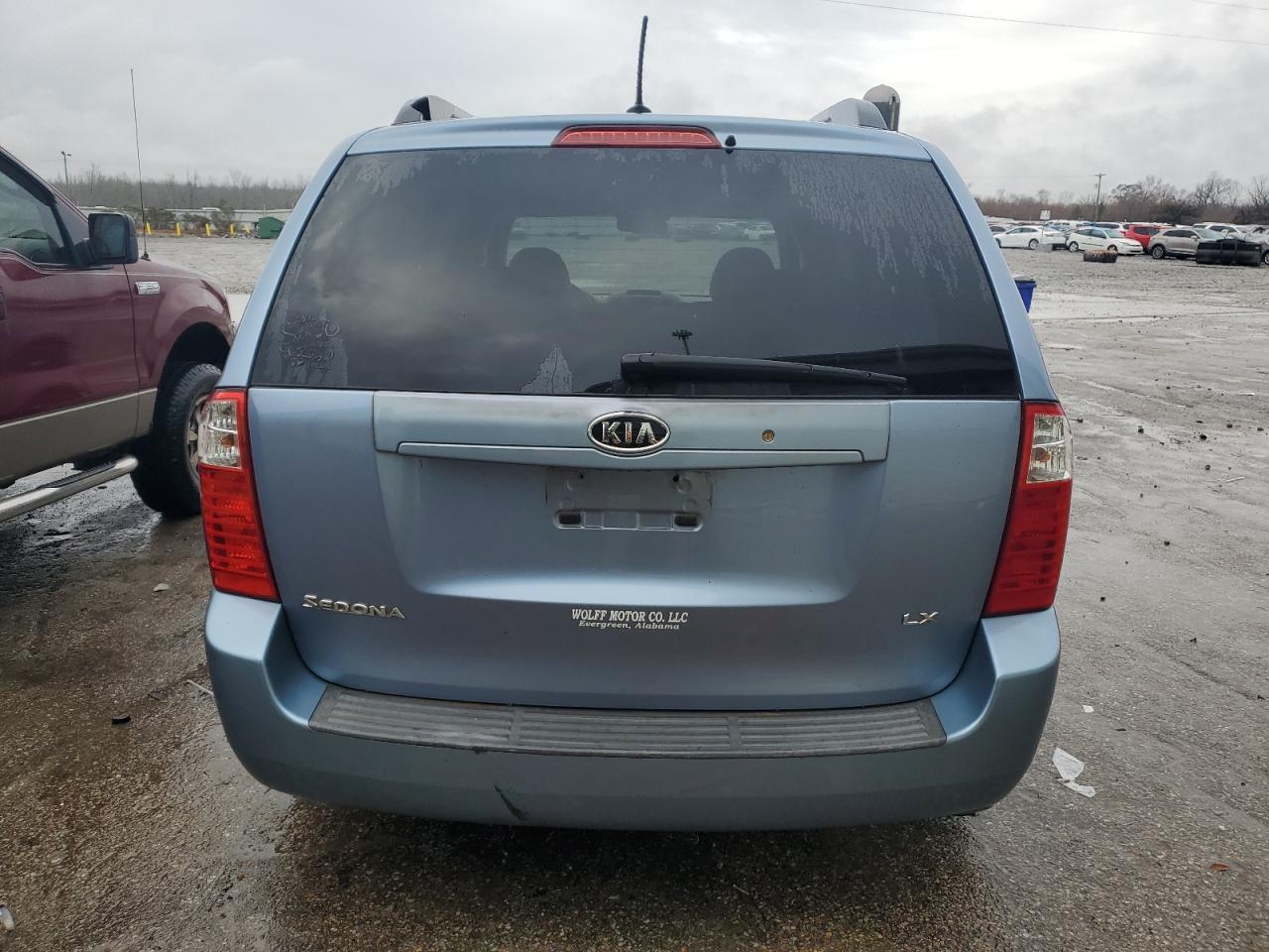 2009 KIA Sedona VIN KNDMB233296316359 Copart auction photo, front end damage thumbnail 6