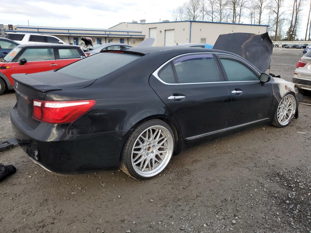 2007 Lexus LS VIN JTHGL46F175014624 Copart auction photo, burn / front end damage thumbnail 3