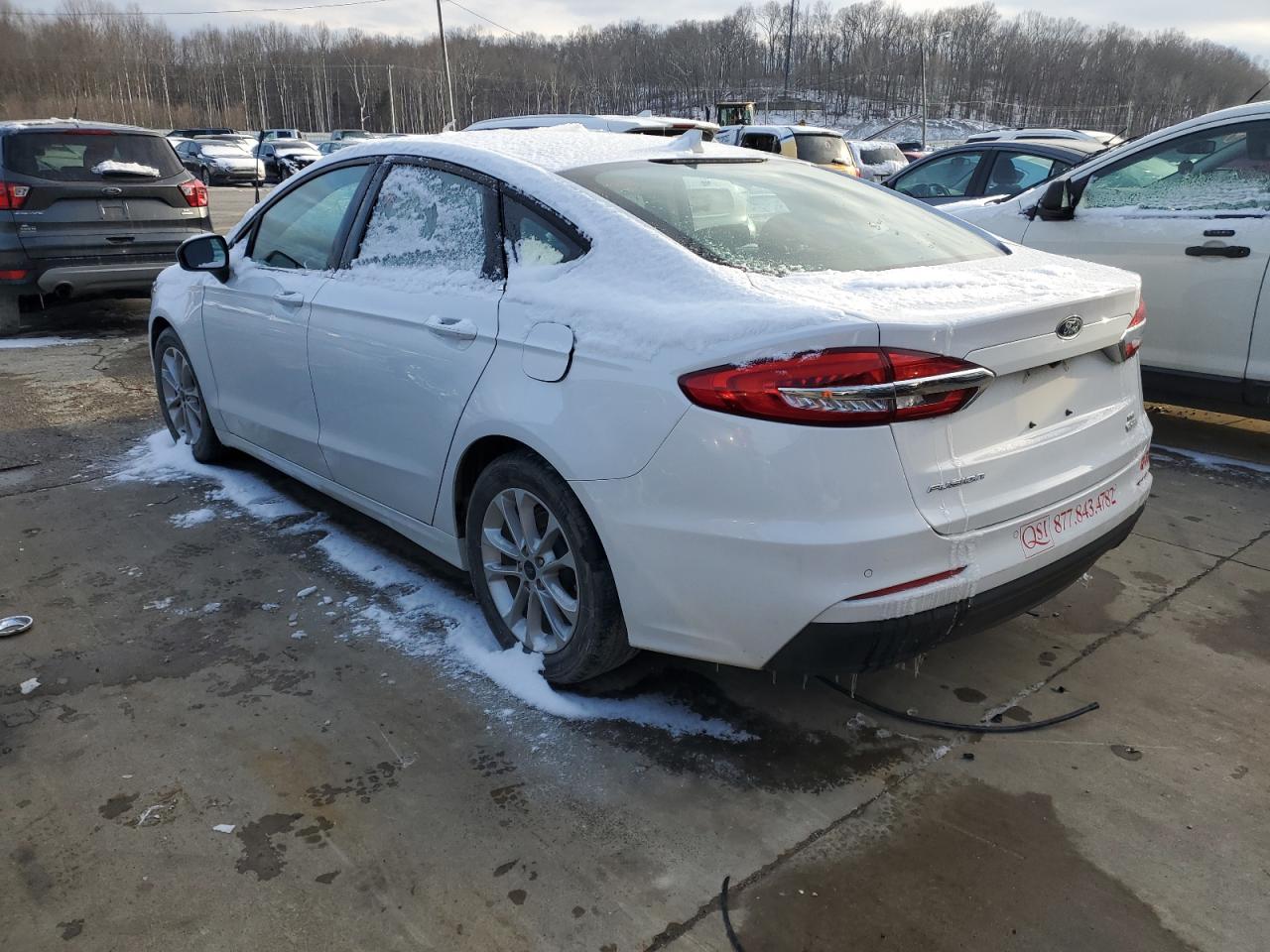 2020 Ford Fusion VIN 3FA6P0HD2LR257748 Copart auction photo, rollover damage thumbnail 2