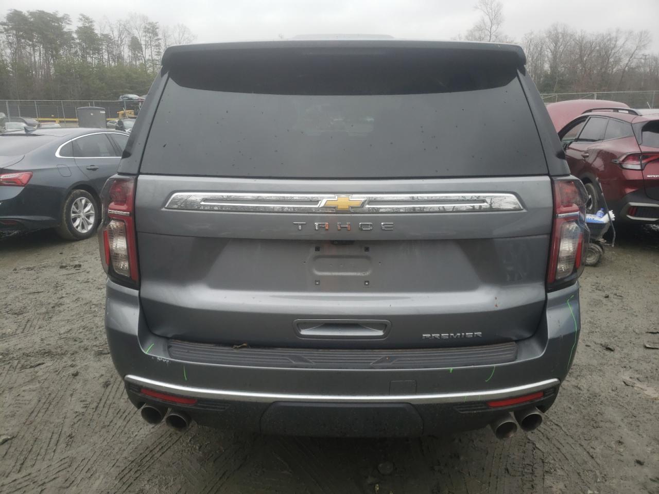 2021 Chevrolet Tahoe VIN 1GNSKSKDXMR122730 Copart auction photo, all over damage thumbnail 6