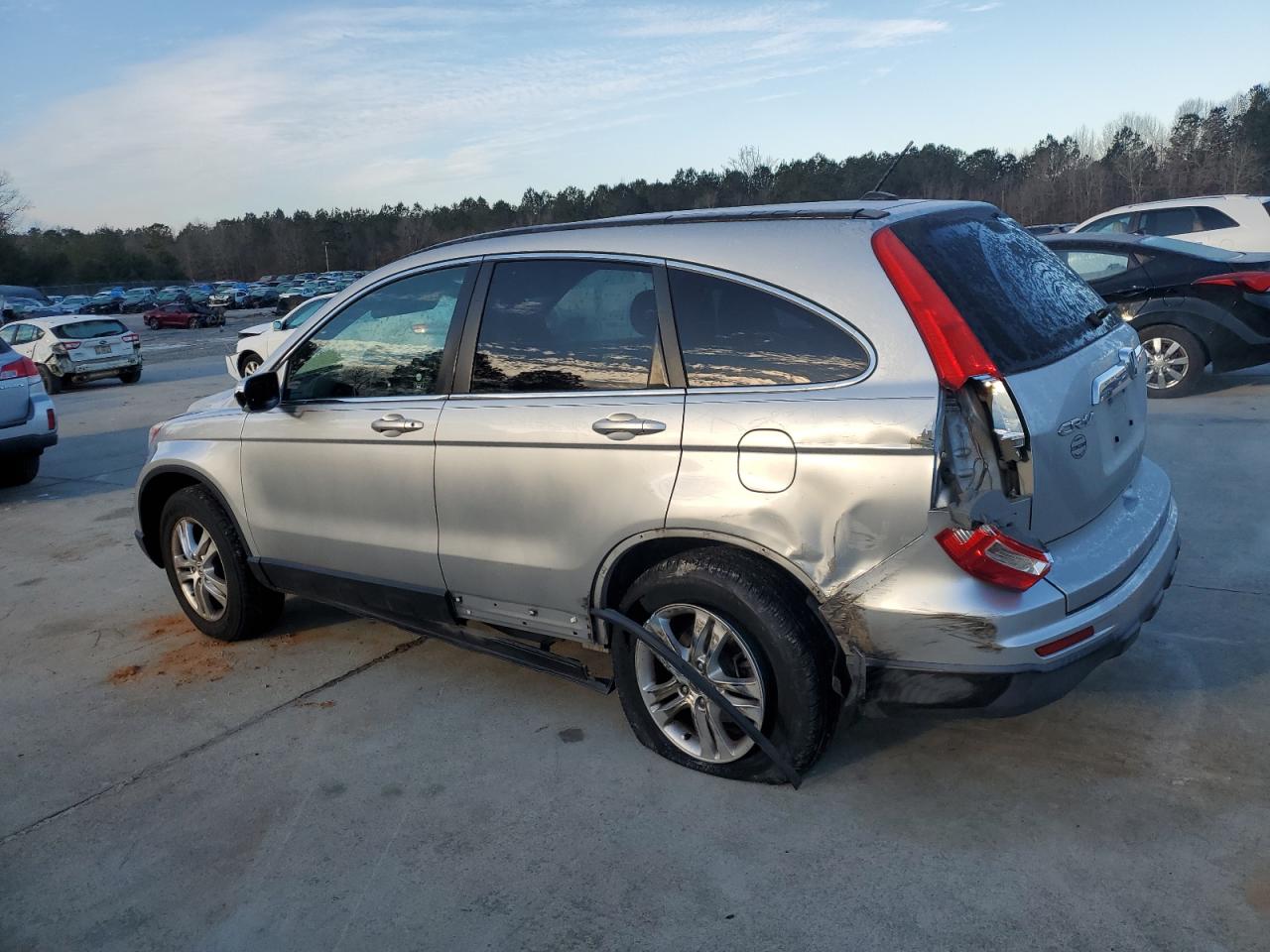 2011 Honda CR-V VIN JHLRE3H79BC014270 Copart auction photo, rear end / side damage thumbnail 2