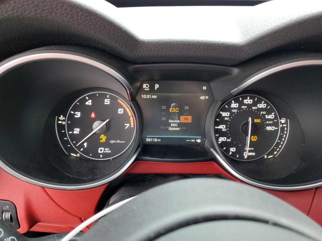 2019 Alfa Romeo Stelvio VIN ZASPAKBN2K7C33296 Copart auction photo, rear end / side damage thumbnail 9