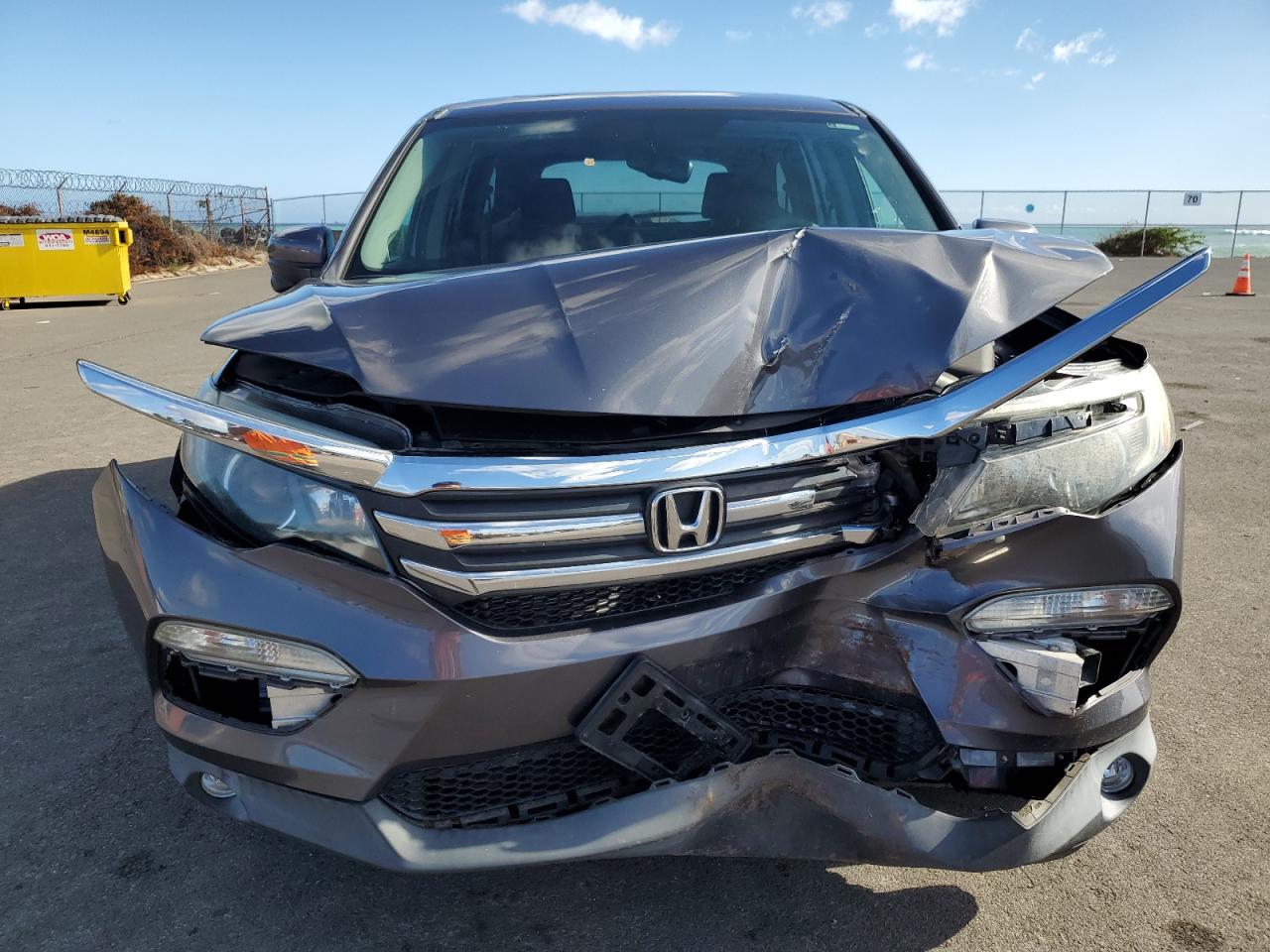 2018 Honda Pilot VIN 5FNYF5H50JB022713 Copart auction photo, front end damage thumbnail 5