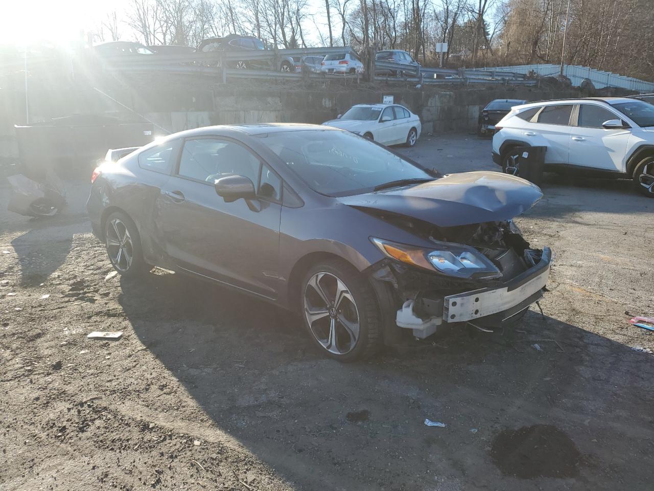 2015 Honda Civic VIN 2HGFG4A5XFH706065 Copart auction photo, all over damage thumbnail 4