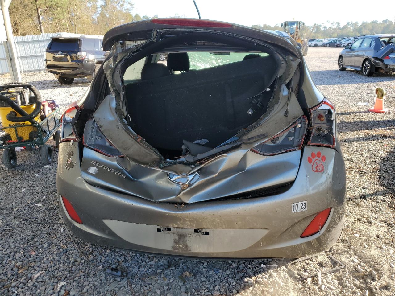 2017 Hyundai Elantra VIN KMHD35LH9HU383590 Copart auction photo, all over damage thumbnail 6