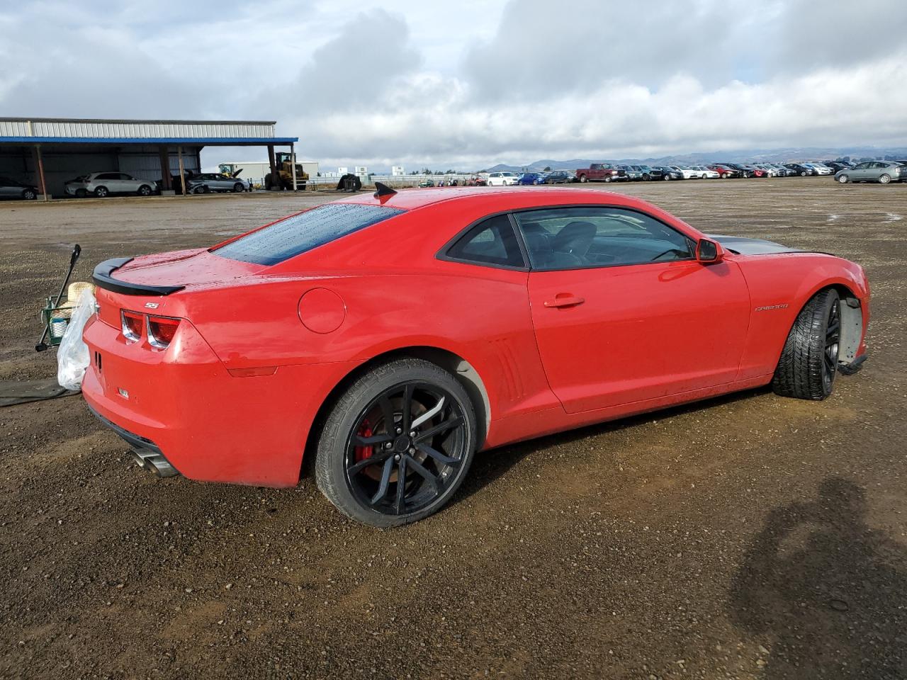 2013 Chevrolet Camaro VIN 2G1FT1EW5D9222039 Copart auction photo, front end / side damage thumbnail 3