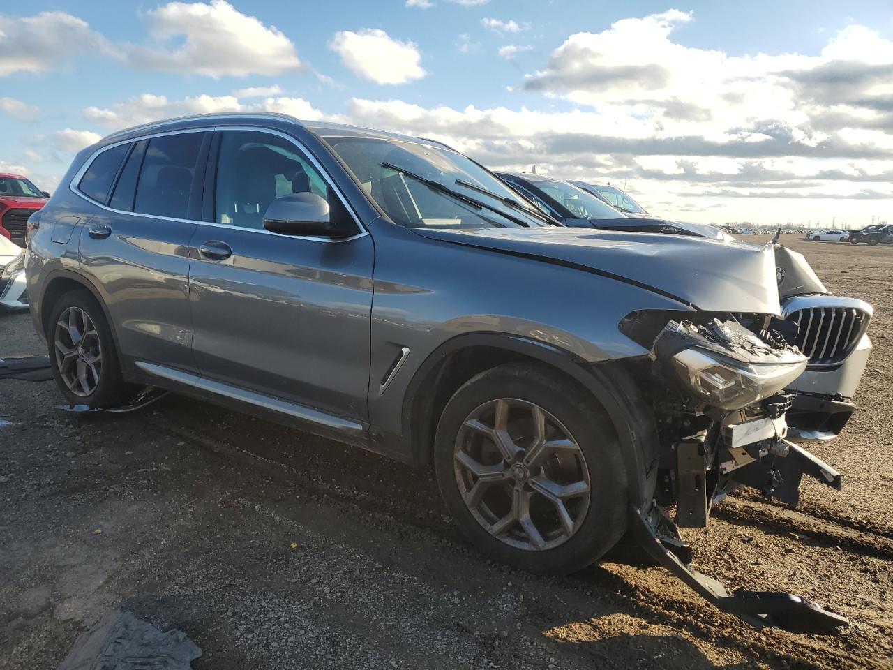 2024 BMW X3 VIN 5UX43DP09R9U54731 Copart auction photo, front end / side damage thumbnail 4