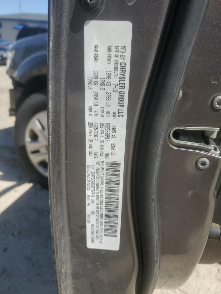 2013 Dodge Journey VIN 3C4PDCAB9DT734746 Copart auction photo, front end damage thumbnail 14