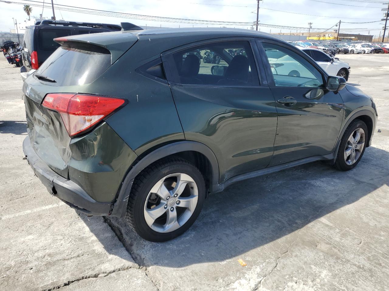 2016 Honda HR-V VIN 3CZRU5H76GM718910 Copart auction photo, rear end damage thumbnail 3