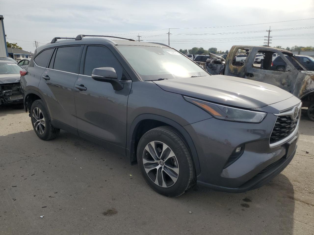 2022 Toyota Highlander VIN 5TDGZRBH0NS245249 Copart auction photo, rear end damage thumbnail 4