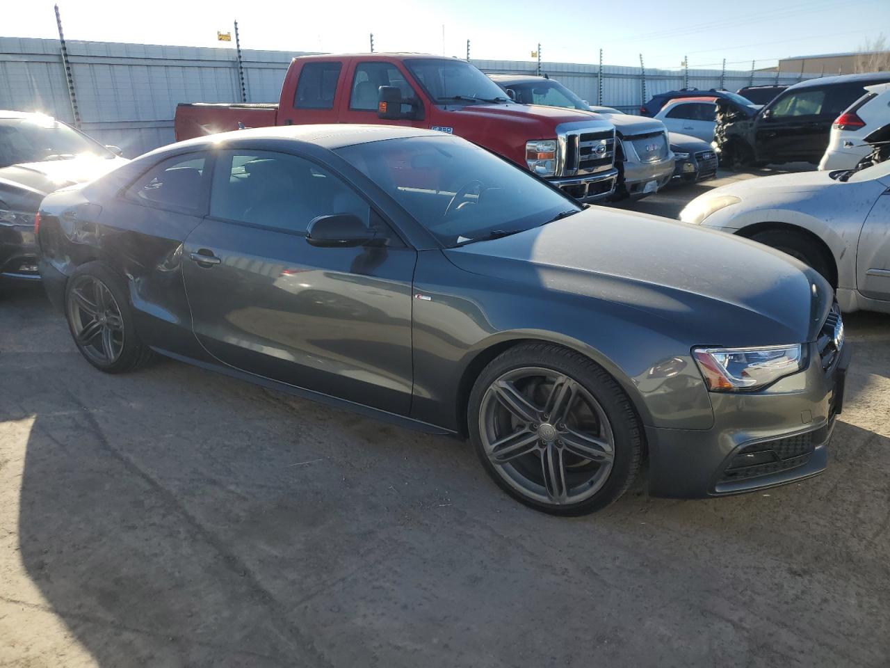 2014 Audi A5 VIN WAUWFAFRXEA018413 Copart auction photo, side damage thumbnail 4