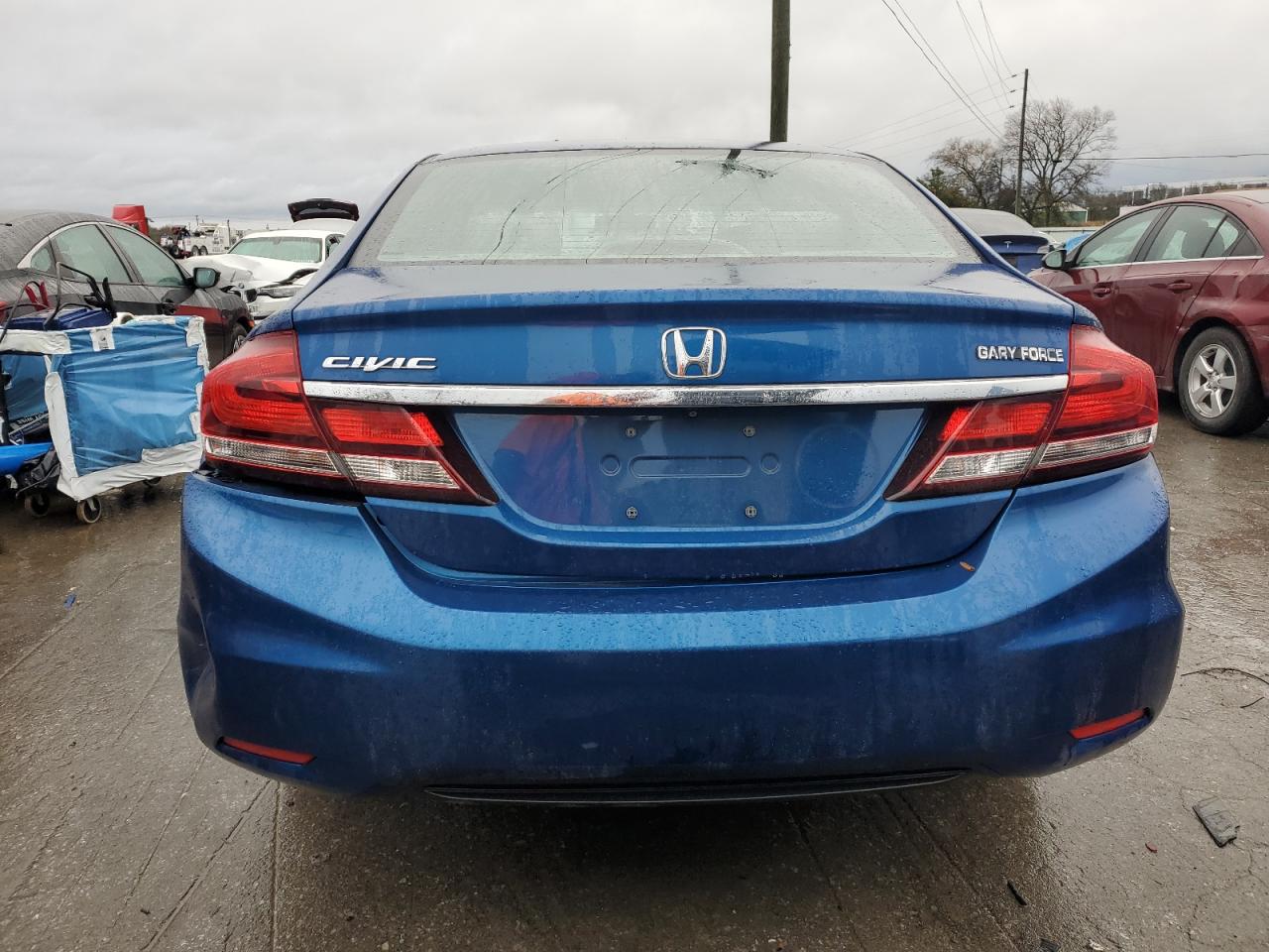 2015 Honda Civic VIN 19XFB2F55FE091222 Copart auction photo, all over damage thumbnail 6