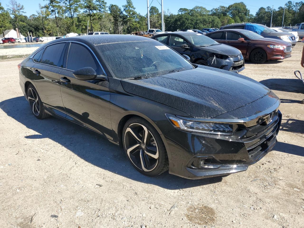 2022 Honda Accord VIN 1HGCV1F34NA064115 Copart auction photo, water/flood damage thumbnail 4