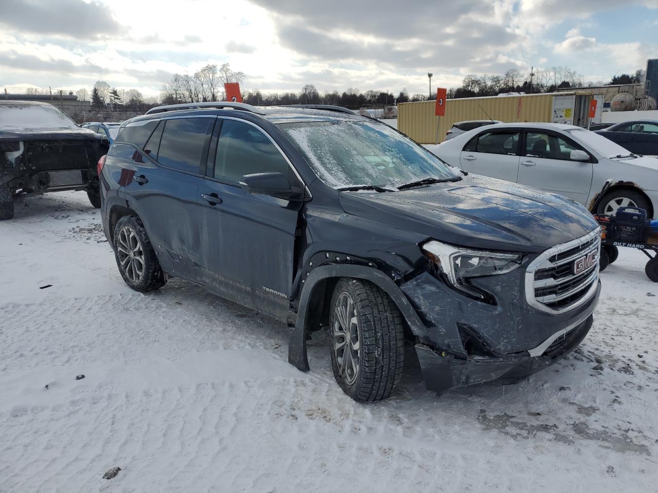 2019 GMC Terrain VIN 3GKALPEX1KL282668 Copart auction photo, front end / side damage thumbnail 4