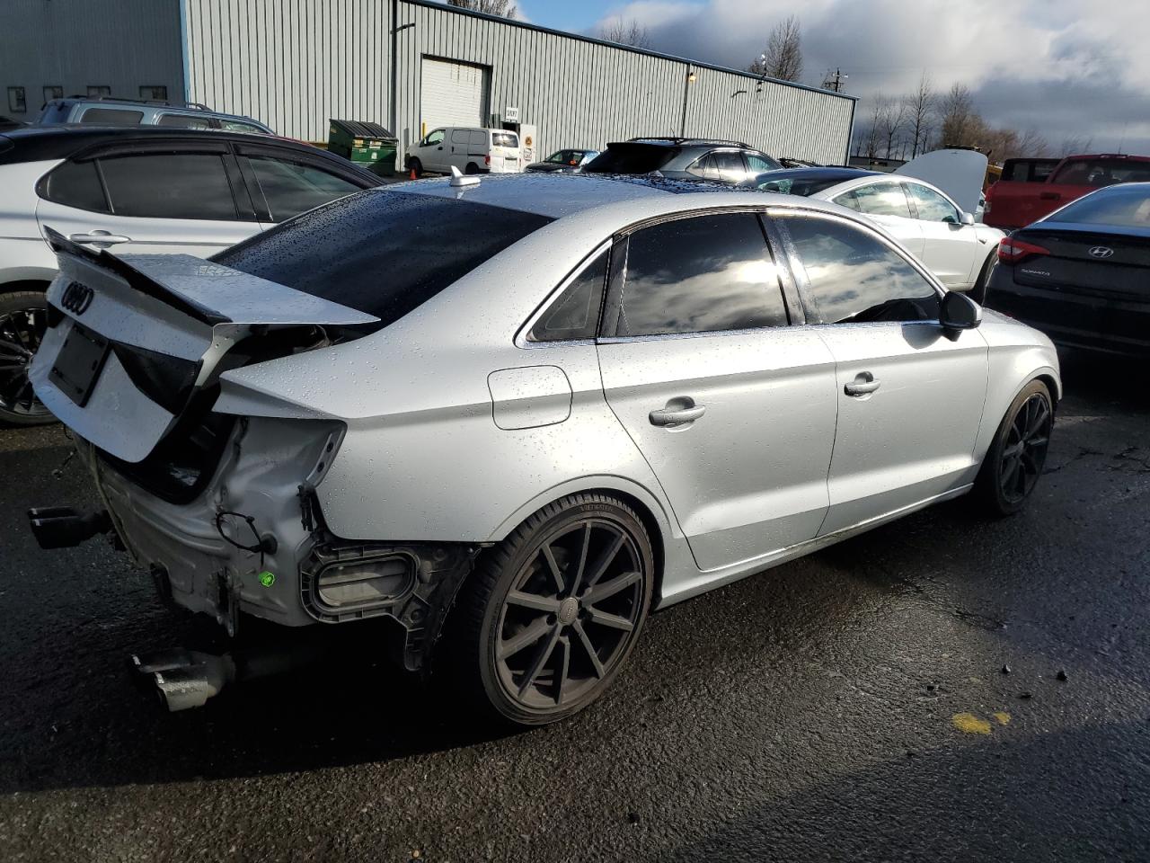 2015 Audi A3 VIN WAUACGFFXF1004749 Copart auction photo, rear end / front end damage thumbnail 3