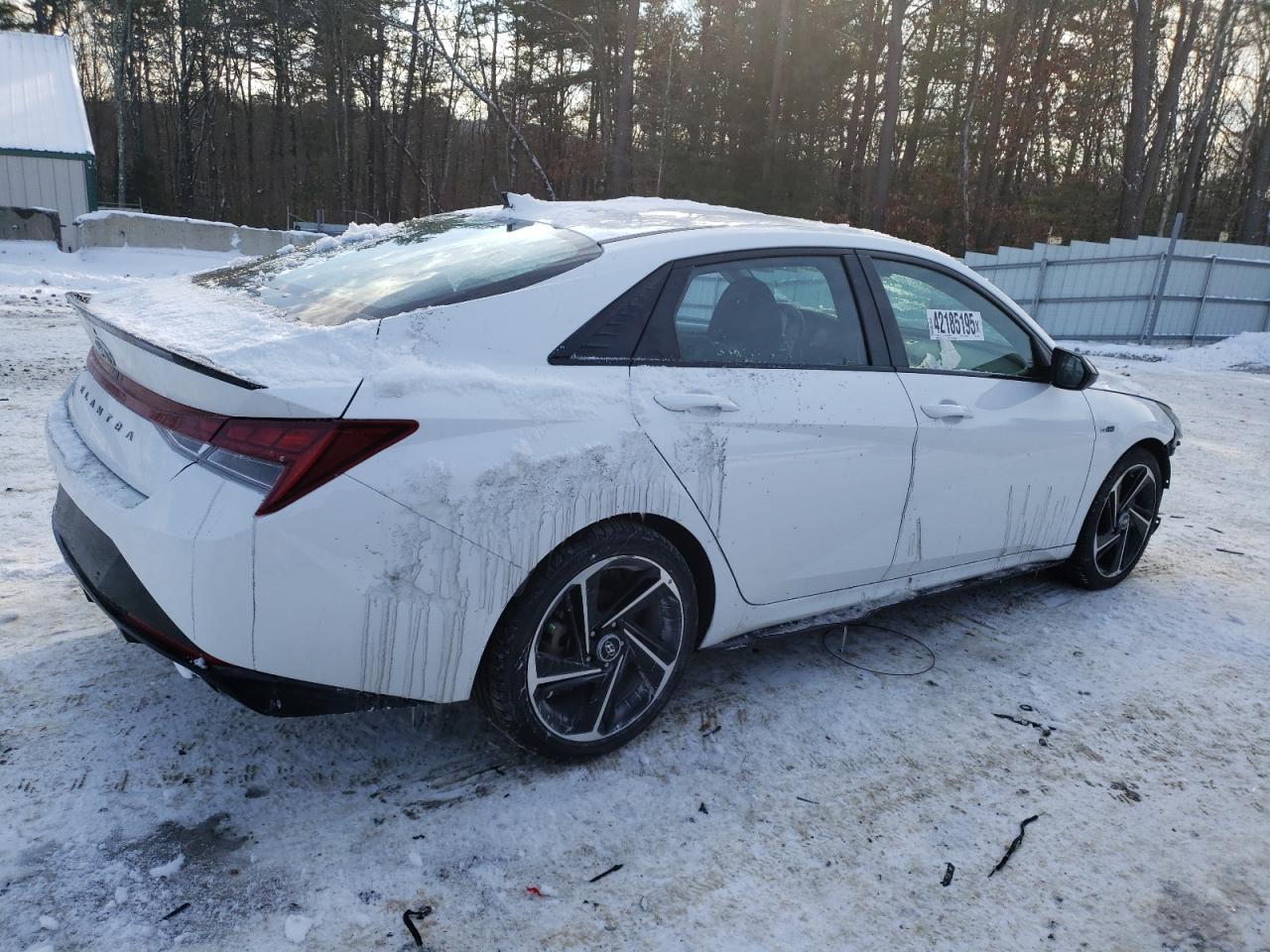 2023 Hyundai Elantra VIN KMHLR4AF5PU570832 Copart auction photo, front end / side damage thumbnail 3