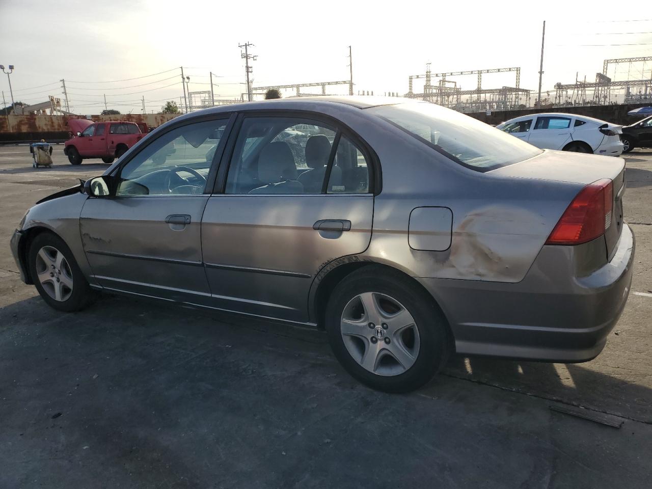 2005 Honda Civic VIN JHMES26705S000980 Copart auction photo, front end / all over damage thumbnail 2