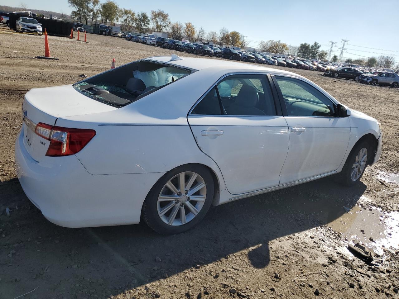 2012 Toyota Camry VIN 4T1BK1FK9CU511684 Copart auction photo, side / rear end damage thumbnail 3