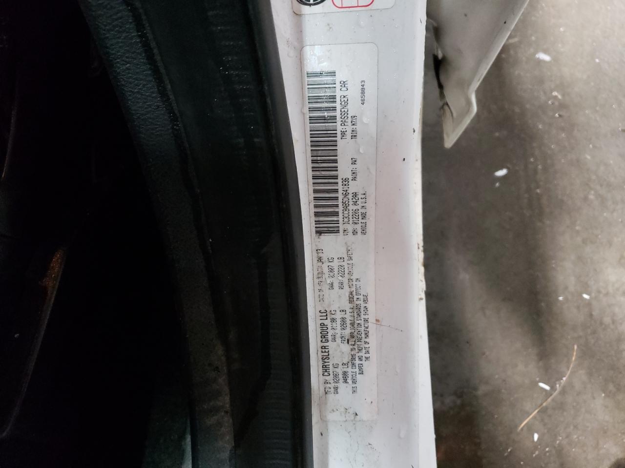 2013 Chrysler 200 VIN 1C3CCBAB5DN641836 Copart auction photo, side / front end damage thumbnail 13