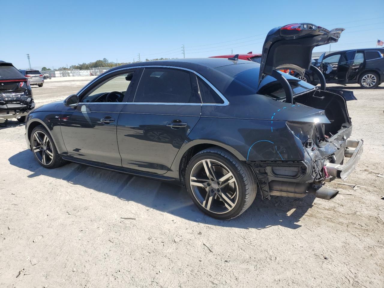 2017 Audi A4 VIN WAUENAF49HN002199 Copart auction photo, rear end damage thumbnail 2