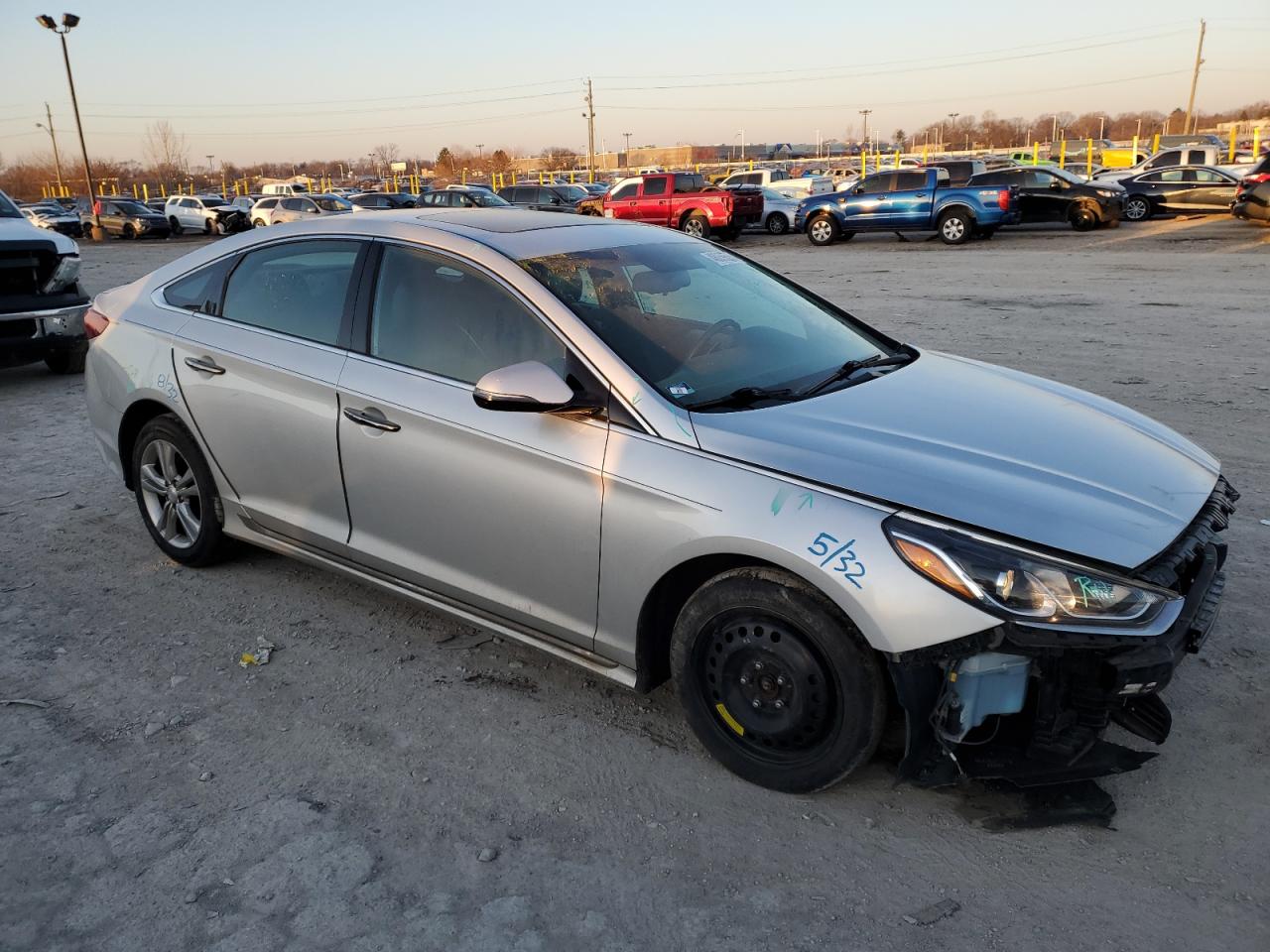2018 Hyundai Sonata VIN 5NPE34AFXJH704704 Copart auction photo, front end / undercarriage damage thumbnail 4