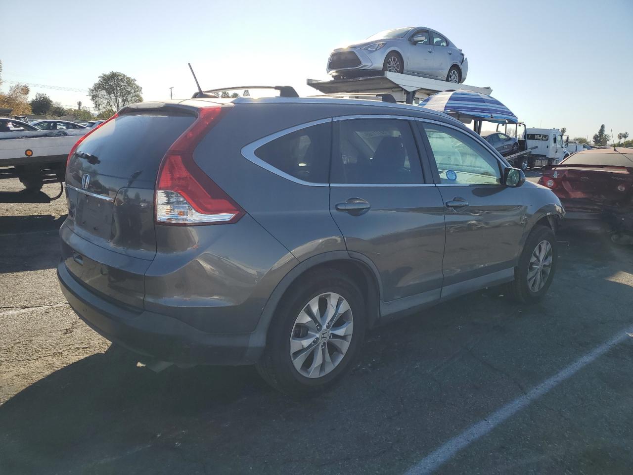 2013 Honda CR-V VIN 2HKRM3H74DH516837 Copart auction photo, front end / minor dent/scratches damage thumbnail 3