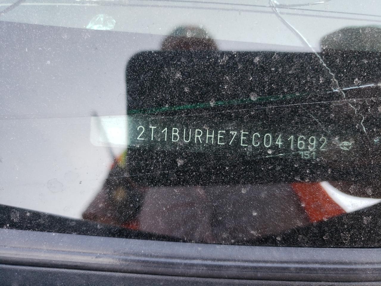 2014 Toyota Corolla VIN 2T1BURHE7EC041692 Copart auction photo, front end / side damage thumbnail 13