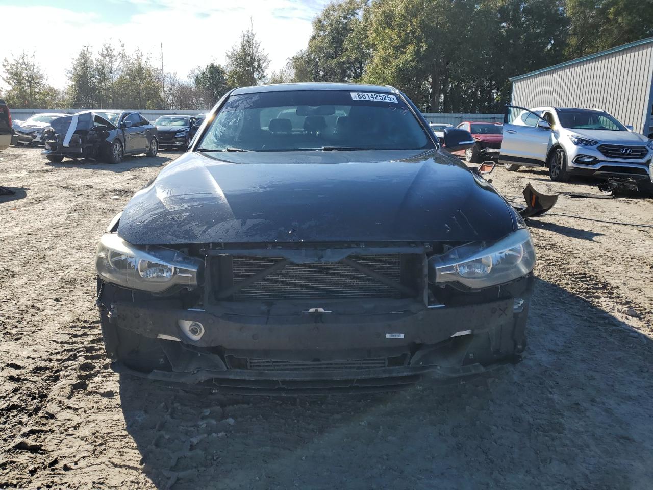 2014 BMW 3er VIN WBA3B5G50ENS07551 Copart auction photo, front end / side damage thumbnail 5