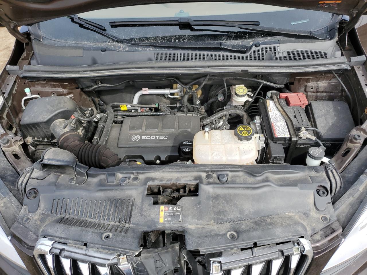 2015 Buick Encore VIN KL4CJHSB9FB212460 Copart auction photo, front end / side damage thumbnail 12