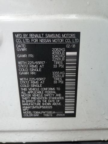2018 Nissan Rogue VIN KNMAT2MT6JP563025 Copart auction photo, side / minor dent/scratches damage thumbnail 14