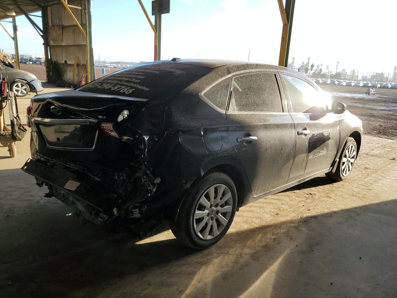 2015 Nissan Sentra VIN 3N1AB7AP8FL695538 Copart auction photo, rear end damage thumbnail 3