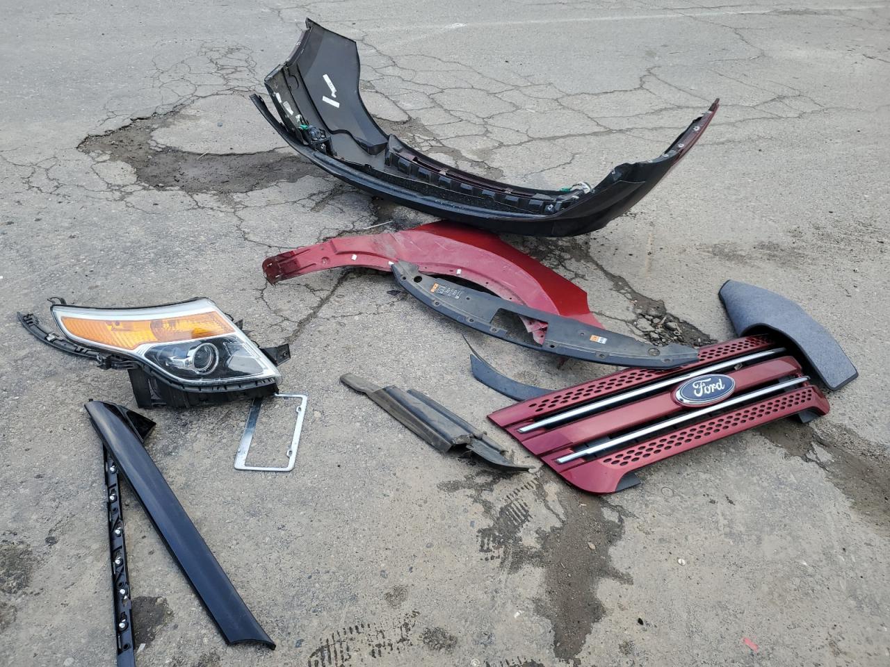 2013 Ford Explorer VIN 1FM5K8F84DGA50713 Copart auction photo, front end damage thumbnail 15