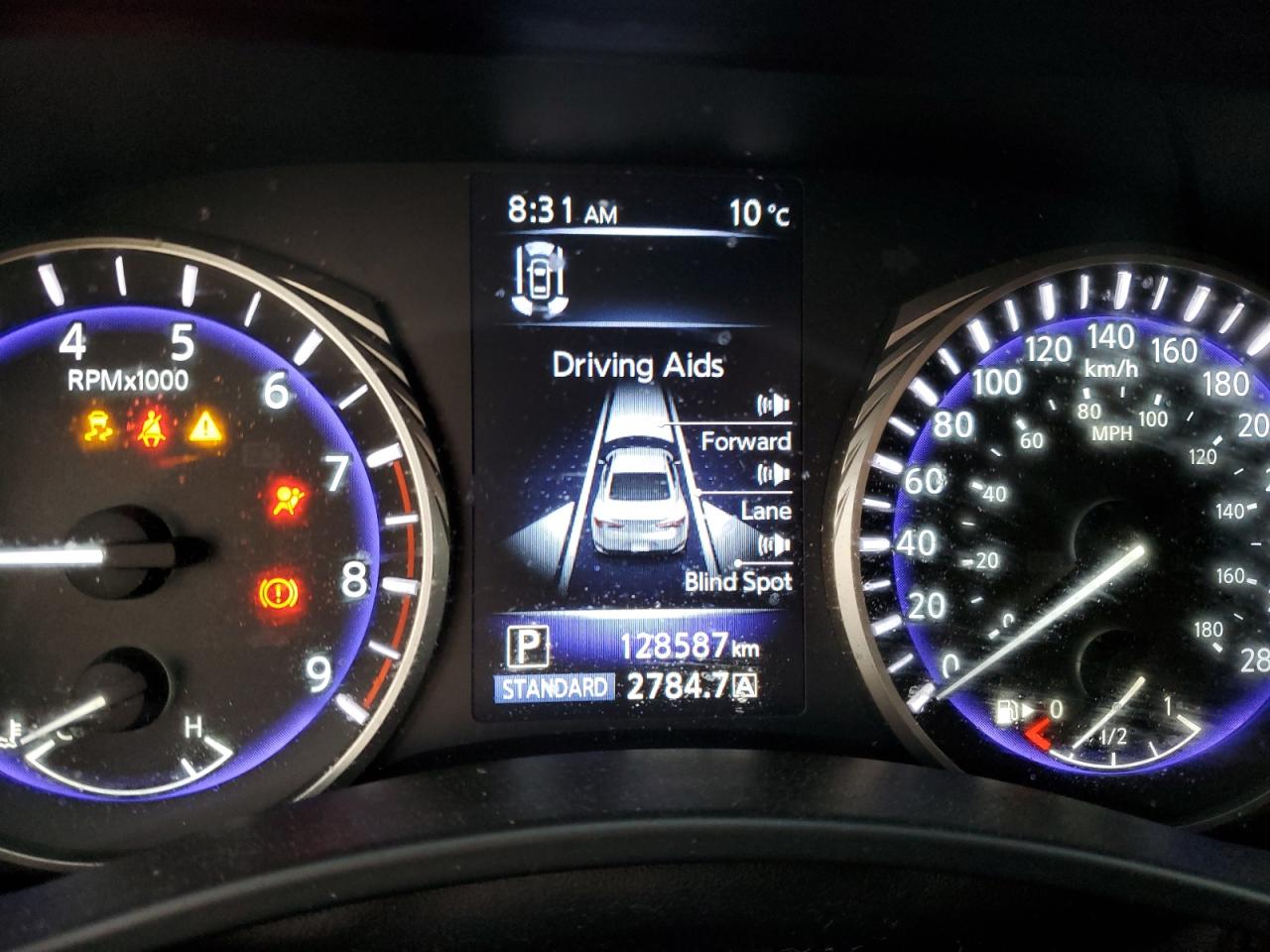 2019 Infiniti Q60 VIN JN1FV7EL6KM440682 Copart auction photo, front end / undercarriage damage thumbnail 9